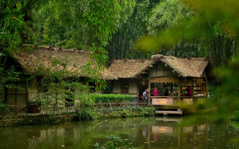 کلبه Du Fu Thatched در چنگدو چین