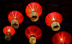 فانوس چینی، اولین لامپ های آسیایی