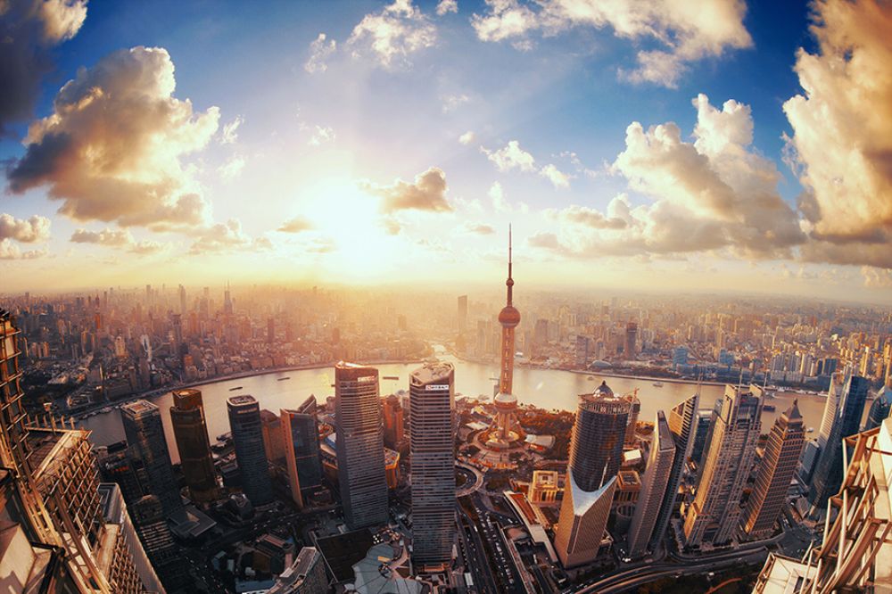 شهر شانگهای از مهم‌ترین شهرهای تحاری در چین
